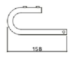 Waterevolution Flow Porta Carta Igienica Forma a U Senza Coperchio Interamente in Acciaio Inox A130BIE