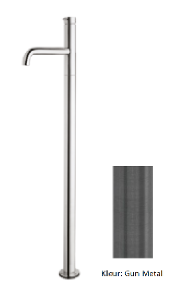 Waterevolution Flow rubinetto da bagno indipendente gun metal T134GME