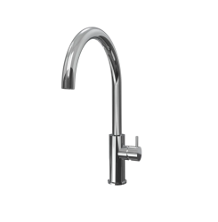 Waterevolution Flow miscelatore da cucina con bocca girevole rotonda cromo T158U01