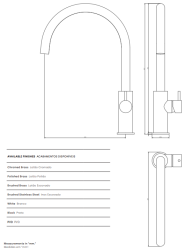 Waterevolution Flow kraan da cucina con beccuccio girevole rotondo in acciaio inox T158UIE