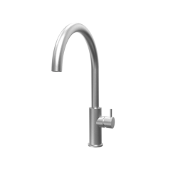 Waterevolution Flow kraan da cucina con beccuccio girevole rotondo in acciaio inox T158UIE