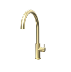 Waterevolution Flow miscelatore da cucina con bocca girevole rotonda, light gold T158UWGE