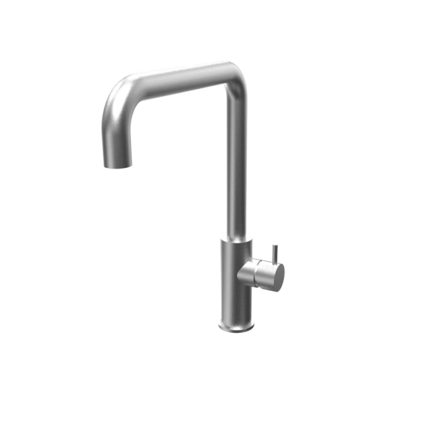 Waterevolution Flow miscelatore da cucina con bocca girevole ad angolo in acciaio inossidabile T158HIE