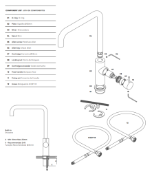 Waterevolution Flow miscelatore da cucina con bocca di erogazione girevole ad angolo light gold T158HWGE