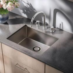 Waterevolution Flow miscelatore da cucina a 3 fori con bocca girevole e collegamento per acqua filtrata cromato T152U01