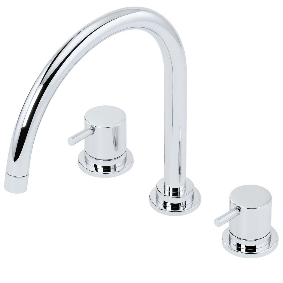 Waterevolution Flow miscelatore da cucina a 3 fori con bocca girevole e collegamento per acqua filtrata cromato T152U01 - Productafbeelding