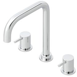 Waterevolution Flow rubinetto da cucina a 3 fori con beccuccio girevole e attacco per acqua filtrata cromo T152H01