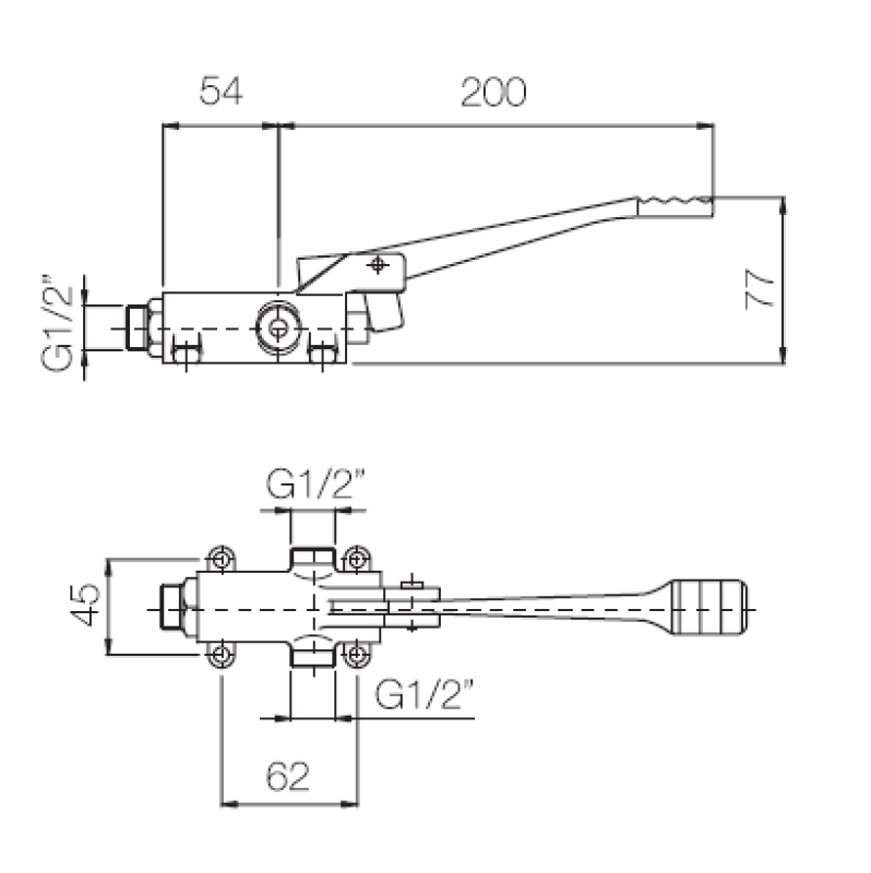 PB Pedal Line Miscelatore a pedale cromato per montaggio a pavimento 1208969744