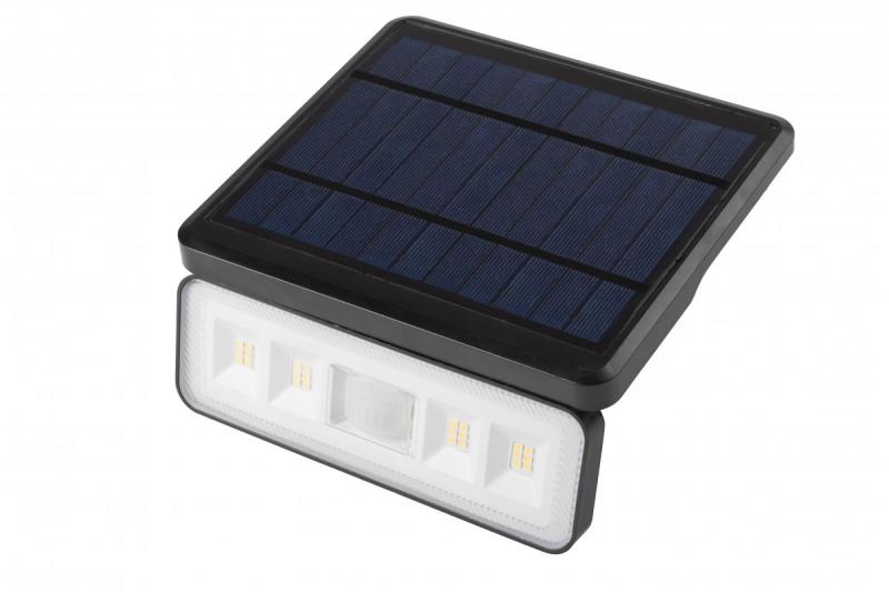 Lampada solare con sensore di movimento e crepuscolare DAVOS, LED, 1000lm, 4000K, 2000mAh, IP54, nero