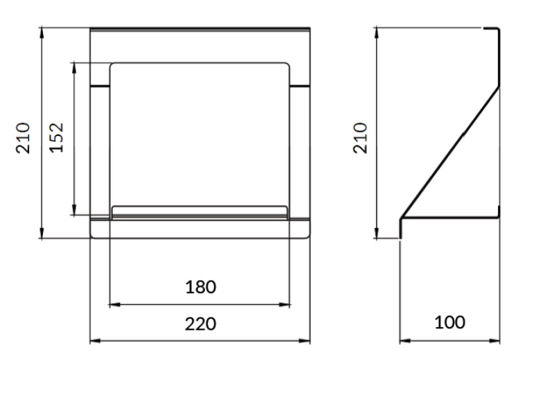 Epka Luxion Mensola per Binari da Cucina Metallo Nero 1208969966