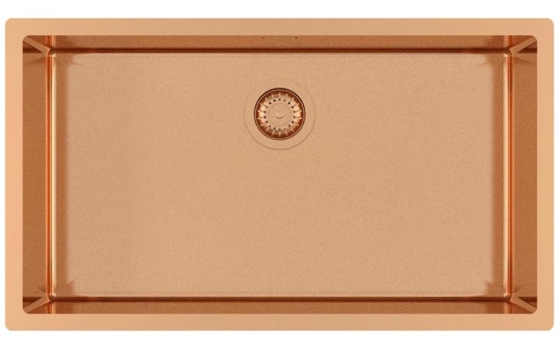 Ausmann Mosel grande lavello in rame acciaio inossidabile - rame PVD 74x40 universale 1208970018