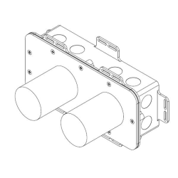 Waterevolution Componente da incasso ISOBOX miscelatore lavabo 2 fori T0.16.BI