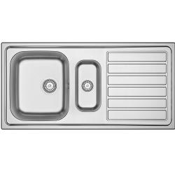 Banka Centurio 100-15 Inox 1,5 Lavello da appoggio 100 x 50 cm con scolapiatti 1208970035