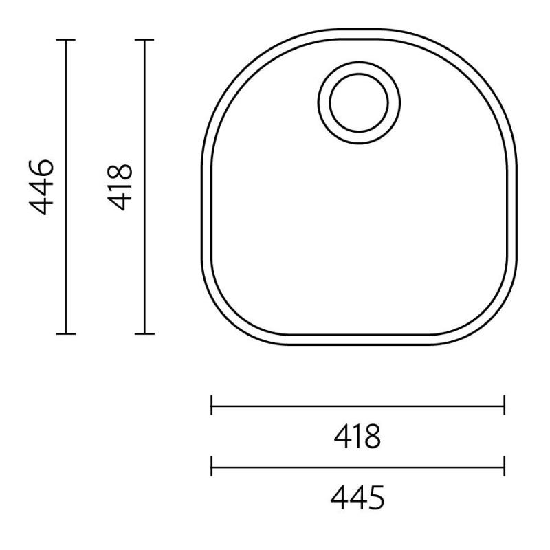 Banka Denver Lavello in acciaio inox 41 x 41 cm Sottopiano 1208970049