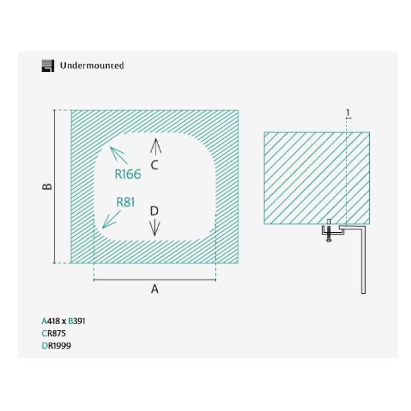 Banka Denver Lavello in acciaio inox 41 x 41 cm Sottopiano 1208970049
