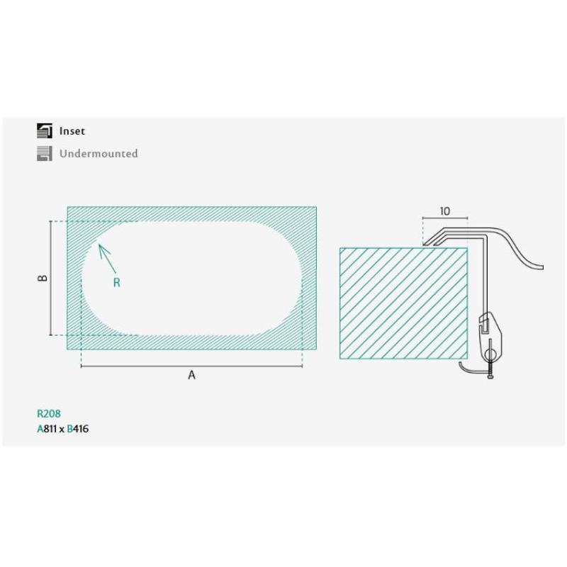 Banka Andalucia RVS Doppio Lavello 835 x 440 cm Sopra Piano e Incasso a Filo 1208970050