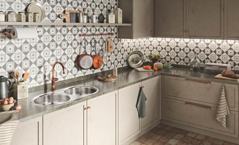 Lavello da appoggio Banka Galicia RVS 835 x 440 mm con scolapiatti 1208970053