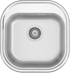 Banka Orlando Lavello in Acciaio Inox 465 x 485 mm da Appoggio con Foro per Rubinetto 1208970058