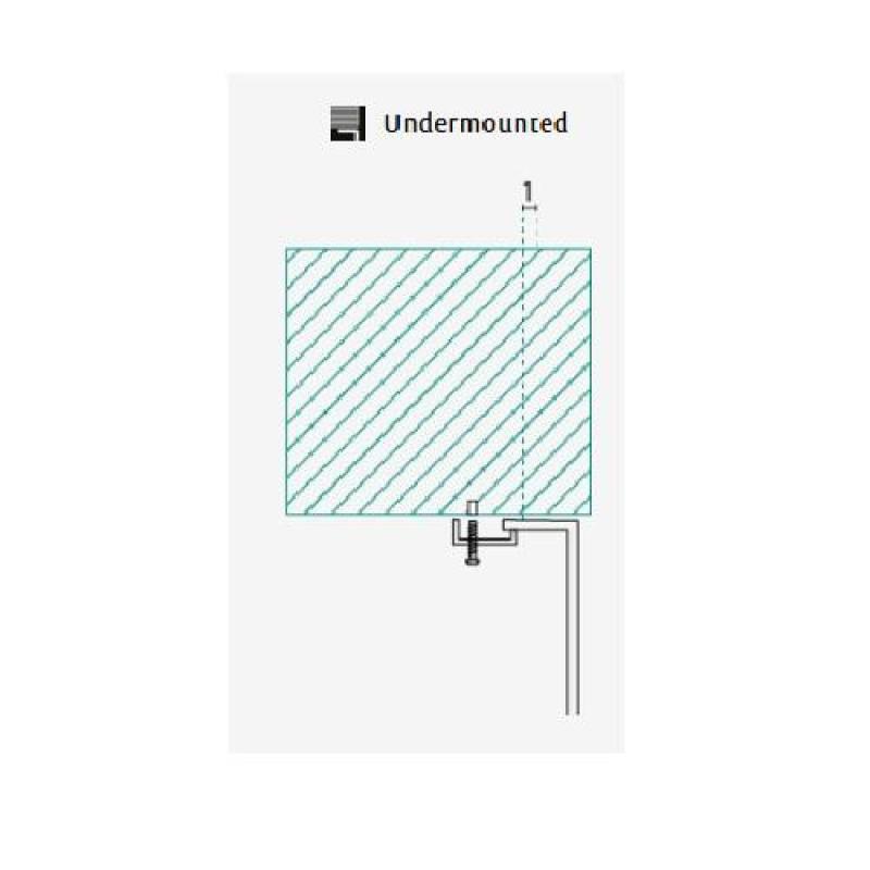 Lavello da incasso Banka Boston RVS 402 x 345 mm Sotto il piano 1208970070