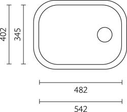 Lavello da incasso Banka Boston RVS 542 x 402 mm Modello 1208970071