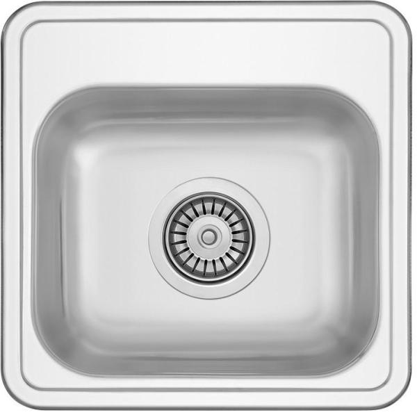 Lavello Banka Detroit in acciaio inox 381 x 381 mm da appoggio con foro per rubinetto 1208970074