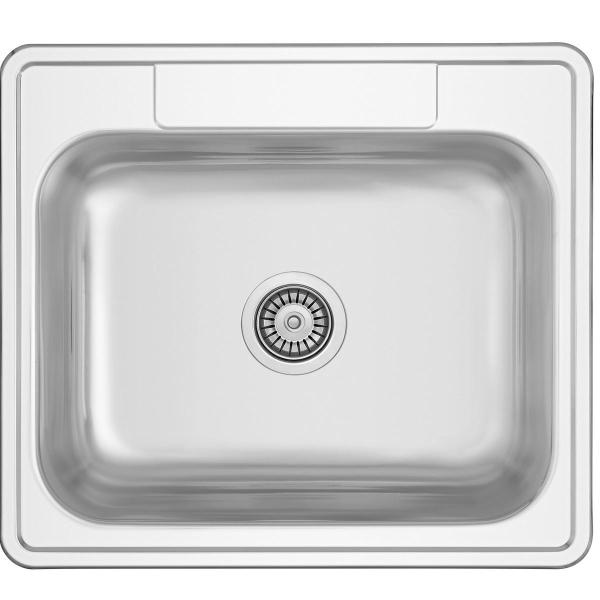 Banka Detroit Lavello in Acciaio Inox 635 x 559 mm Da Appoggio con Foro per Rubinetto 1208970077