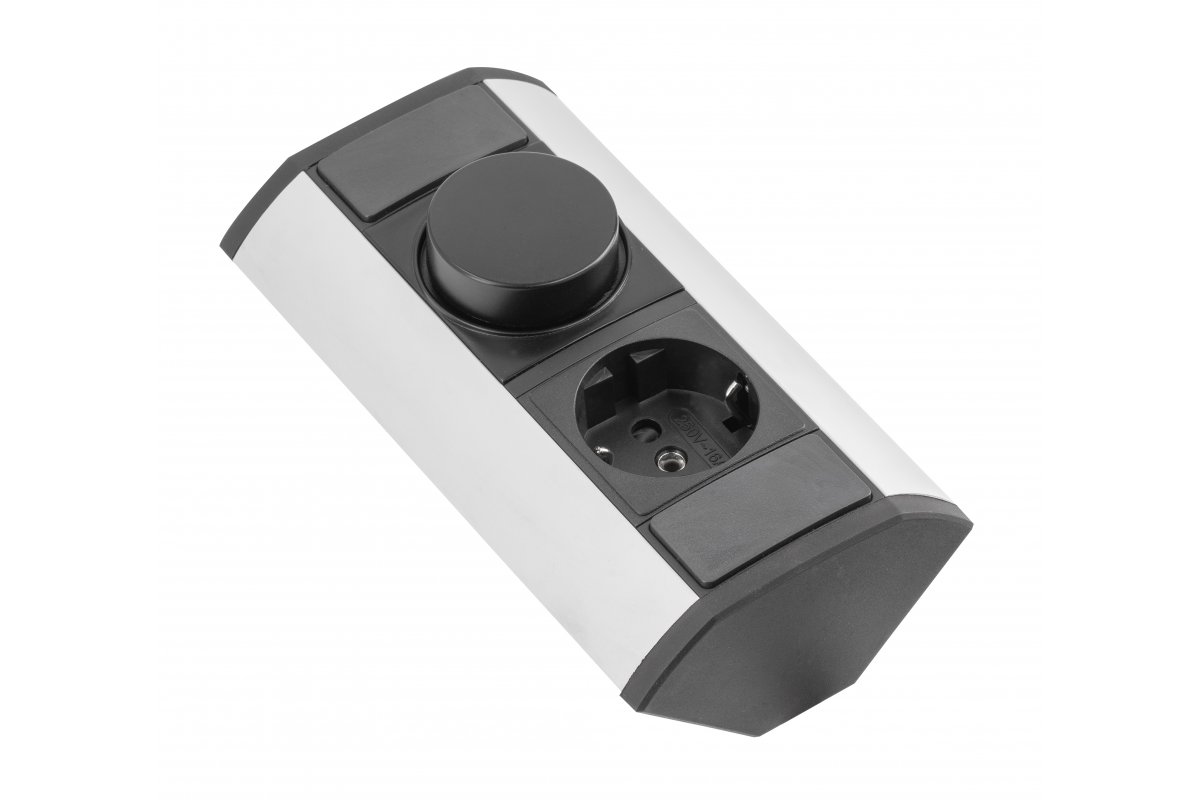 MINI prolunga ad angolo con regolatore CCT e presa schuko 230V 16A - Productafbeelding