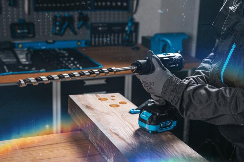 Högert Trapano a percussione a batteria senza spazzole 18V per mattoni, pietra, legno, metallo e plastica.