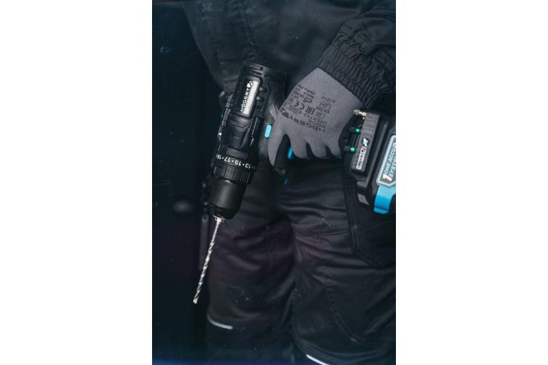 Högert potente trapano a percussione a batteria, senza spazzole, 18V