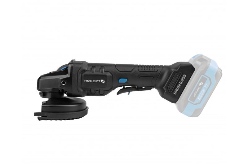 HÖGERT Smerigliatrice angolare senza filo con interruttore a pedale, 125MM, 18V - senza batteria