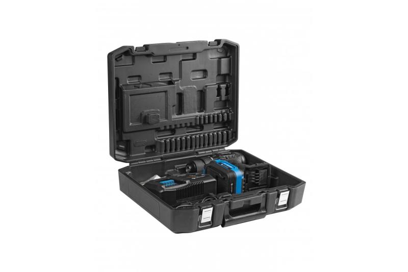 HÖGERT trapano a batteria 18V, set con batteria, caricabatterie, portabit, contenitore per punte