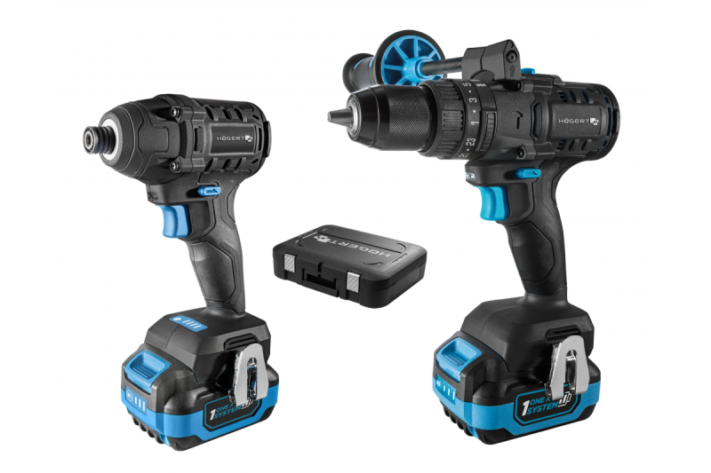 Set avvitatori ad impulsi HÖGERT 200 Nm 18V con motore brushless