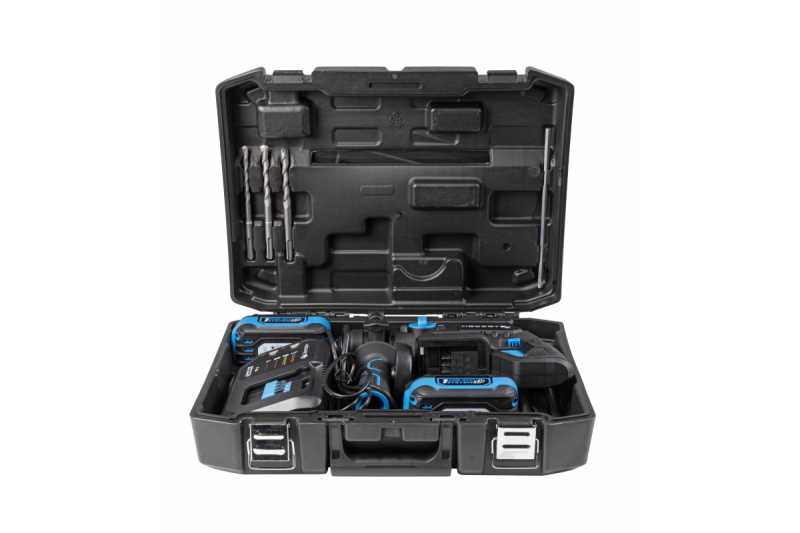 HÖGERT accutrapano set, 18V, OneAccuSystem, met batteria, caricabatterie in valigetta.