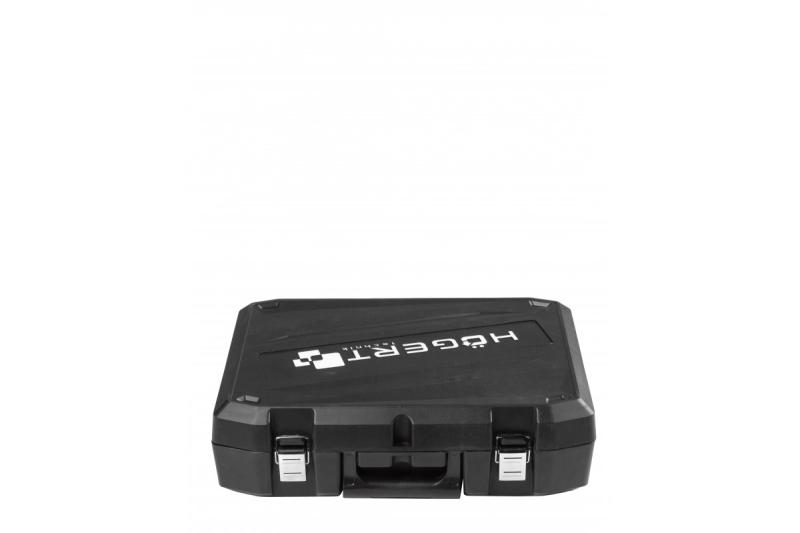 HÖGERT Smerigliatrice angolare senza fili con interruttore a paddle, 125MM, 18V - Set (batteria, caricatore, accessori)