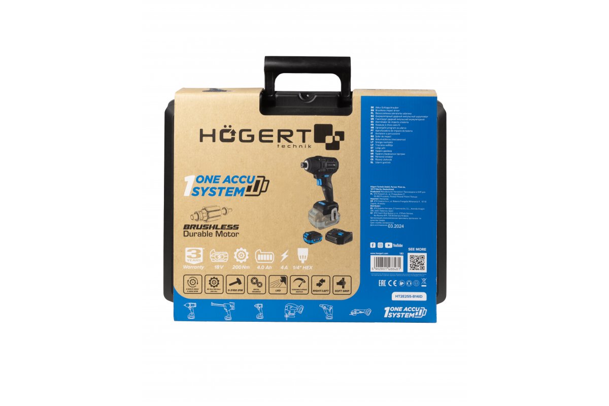HÖGERT Ferro da stiro a batteria senza spazzole 18V, set con batteria, caricabatterie e accessori - Productafbeelding 9