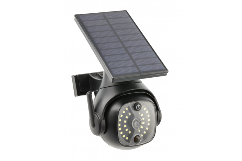 Luce solare da alluvione con sensore di movimento e crepuscolare GUARDOS, LED, 300lm, 6400K, 1200mAh, IP65, telecamera finta