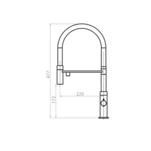 Ausmann Claridge Miscelatore da Cucina a 3 Vie con Bocca Flessibile e Acqua Filtrata – Antracite – 1208970500 - Productafbeelding 6