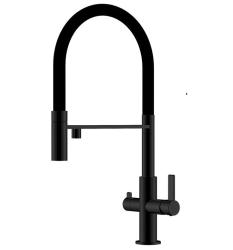 Ausmann Claridge Miscelatore da Cucina a 3 Vie con Bocca Flessibile e Acqua Filtrata – Antracite – 1208970500