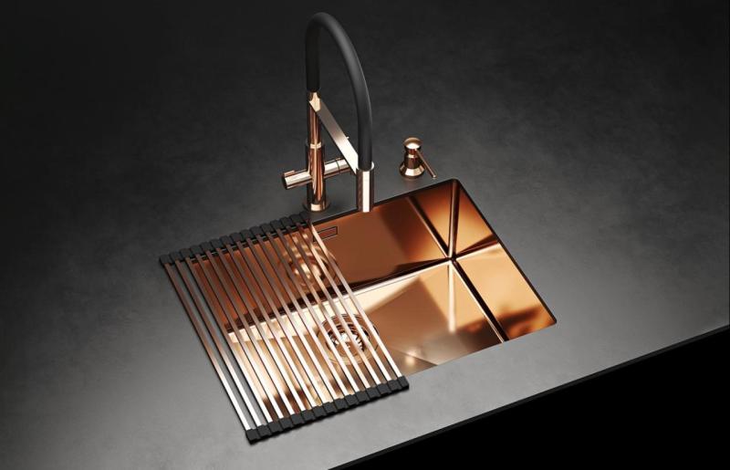 Ausmann Claridge Rubinetto da Cucina a 3 Vie con Beccuccio Flessibile e Acqua Filtrata – Acciaio Inox - 1208970505