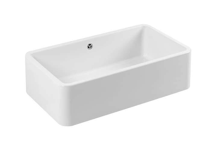 Ausmann Ceramic Mira Lavabo in Ceramica Bianco - Incasso e Semi-incasso 795 x 460 mm 1208970515