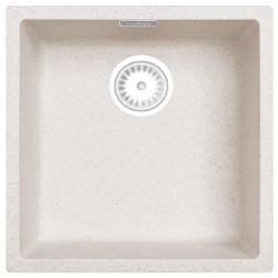 Zand Wit Creme Lavabo 40x40 cm Sotto-piano, Sopra-piano e Incasso a filo con Tappo Bianco 1208970541