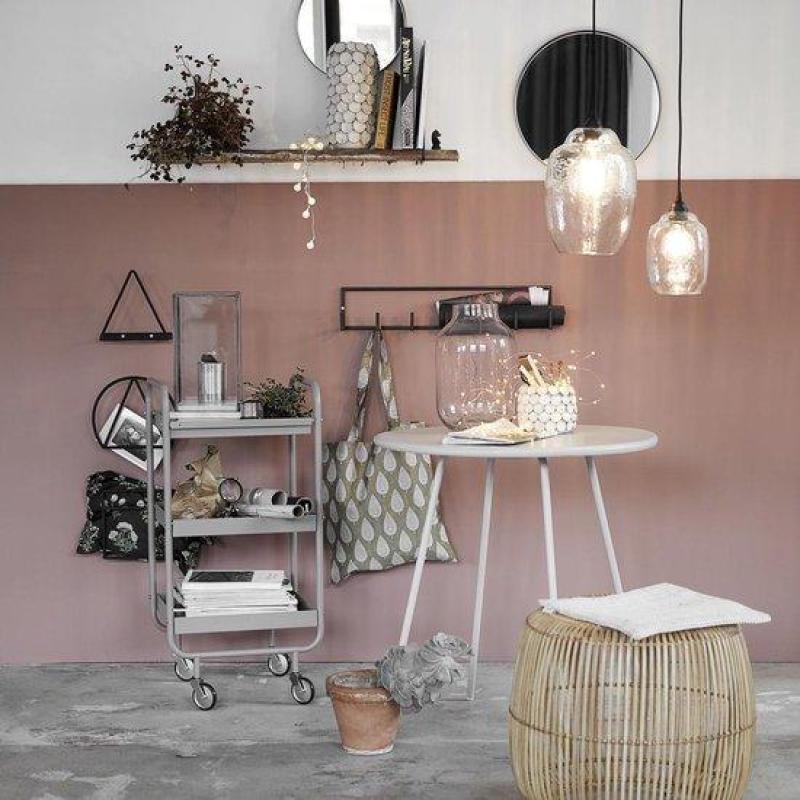 Outlet rotondo 40cm Specchio Reflektion Matt ferro/Nero - House Doctor per soggiorno Fk0201