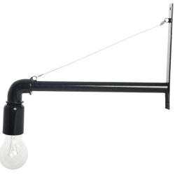 Lampada da Parete Outlet Pipe Nera Industriale di House Doctor Cb0205b