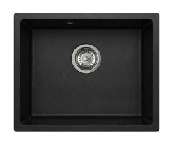 Graniteland Solo Lavello Sottotop in Granito Nero 42x34 cm con Tappo in Acciaio Inox 1208970611