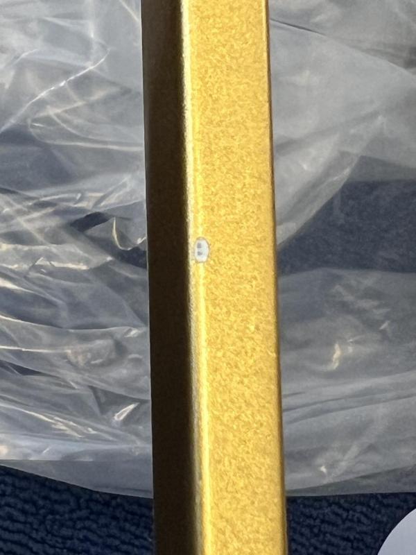 OUTLET Telaio Danneggiato Decor Avelin lampada a sospensione con telaio rettangolare dorato larghezza 80 cm 2287