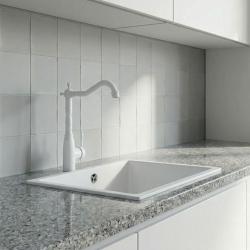 Graniteland Verve classico nostalgico Miscelatore da cucina bianco 1208970653