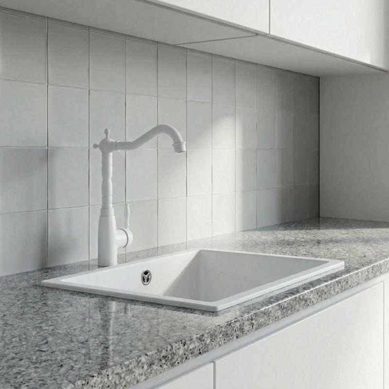 Graniteland Verve classico nostalgico Miscelatore da cucina bianco 1208970653