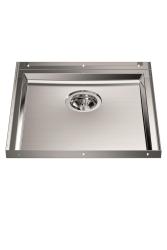 Foster Phantom Base Piastra Inferiore in Acciaio Inox Lavello da Incasso per Piano di Lavoro 40x40cm per Installazione in Ceramica, Pietra Naturale e Superficie Solida Spessore 20mm 120897071