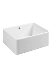 Ausmann Ceramic Mira Lavello in Ceramica Bianco - Montaggio Sottotop e Semifilo 590 x 458 mm con Piletta in Acciaio Inox 1208970733