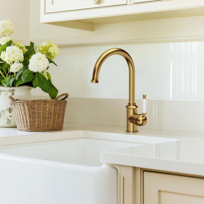 Ausmann Ceramic Mira Lavello in Ceramica Bianco - Montaggio Sottotop e Semifilo 590 x 458 mm con Piletta in Acciaio Inox 1208970733